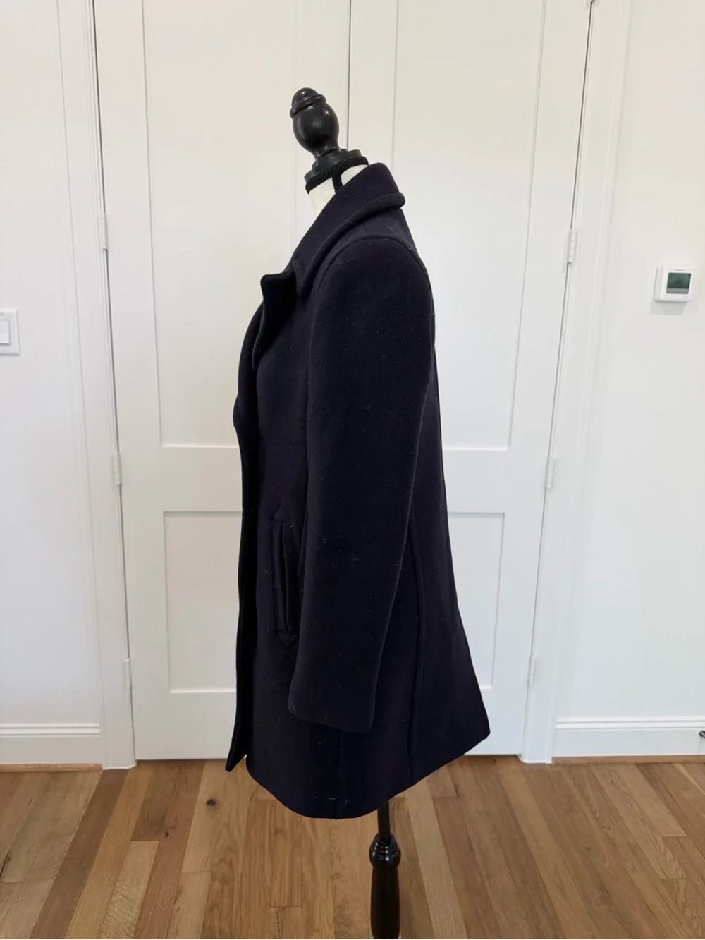 ⚓ J.Crew Stadium Cloth Nello Gori Navy Pea Coat Size 4 ⚓ - Picture 7 of 14